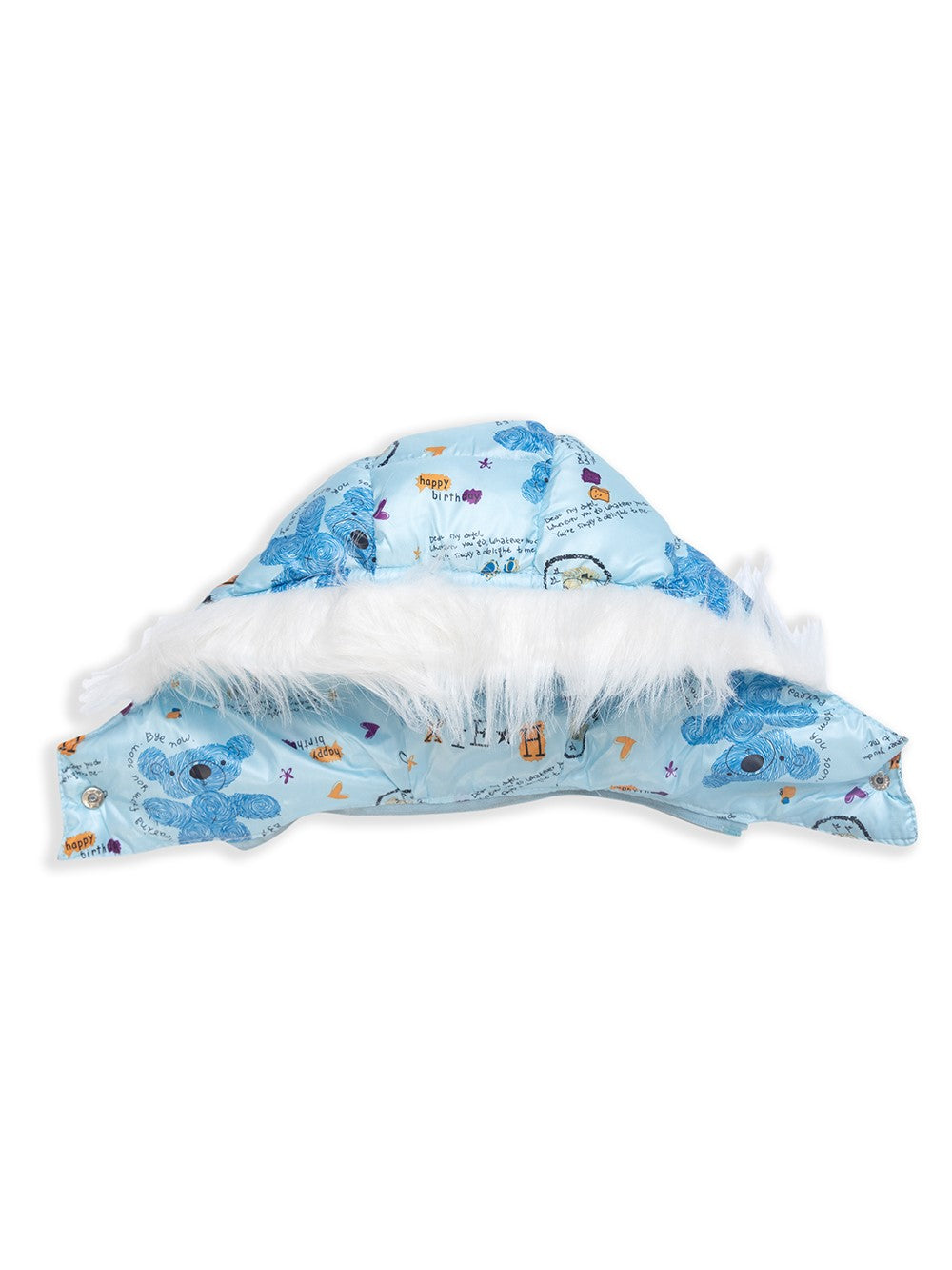 SnowBunny Winter Puffer Jacket with Faux-Fur Hood for baby girls