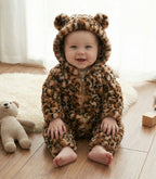 Baby Plush Animal Hooded Romper