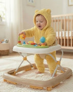 BabyZone Cozy Bear Hooded Plush Baby Romper