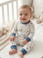 Kucci Full-sleeve, Printed Cotton Rompers (Pack of 2)