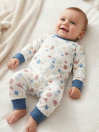 Kucci Full-sleeve, Printed Cotton Rompers (Pack of 2)