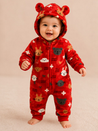 Zipper Cozy Romper - Cat Print
