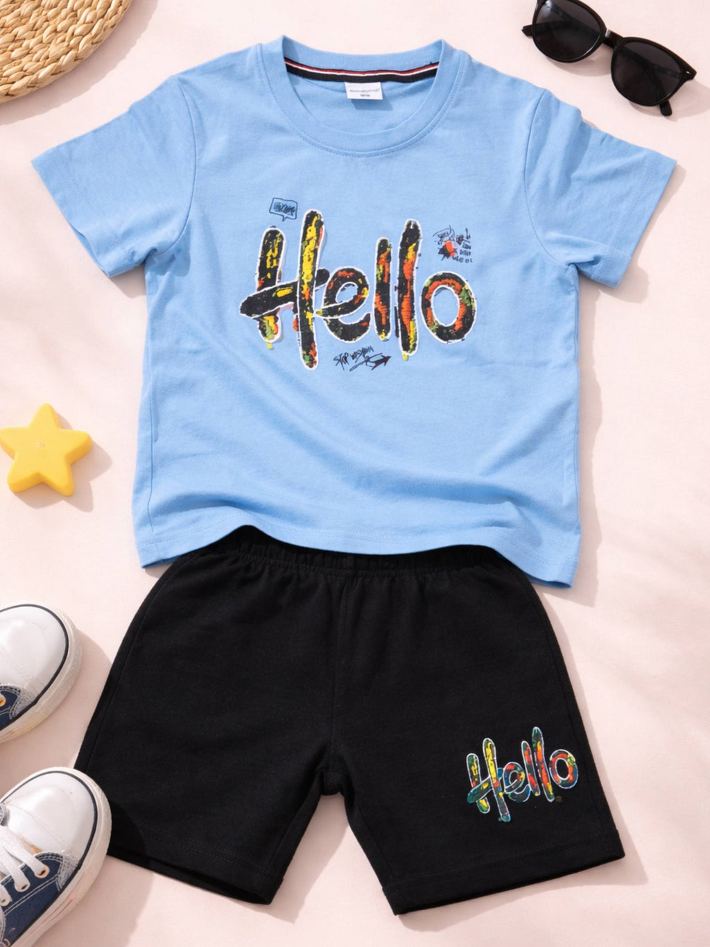 Soft Play Kids Cotton Set ( Shorts + T-shirts )