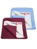 BabyZone Dry Sheet ( Pack Of 2 ) – Waterproof, Soft Cotton, Reusable