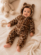 Baby Plush Animal Hooded Romper