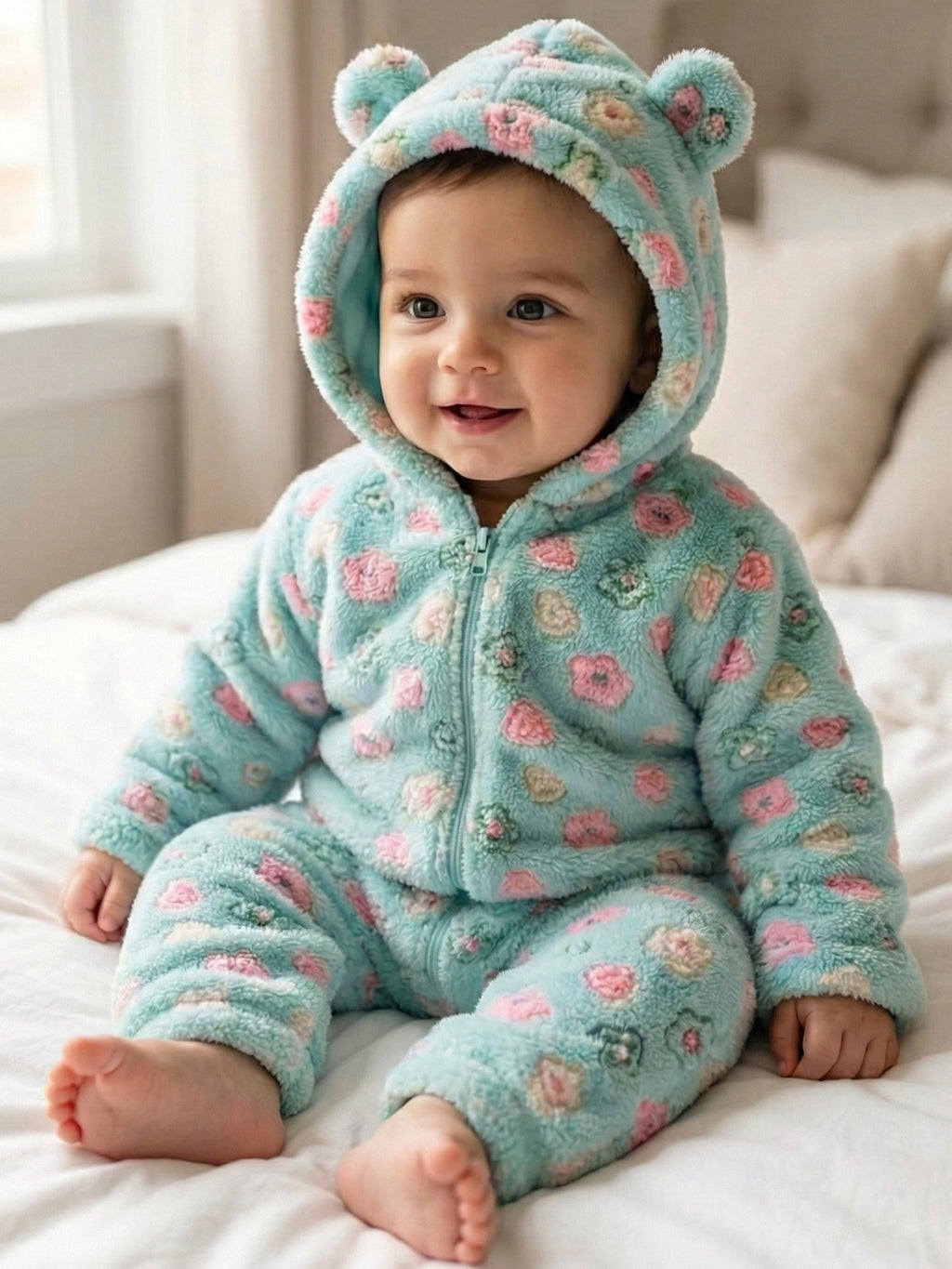 Double-Layer Fleece Winter Baby Romper Fo New Born Baby