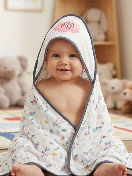 Baby Snuggle Hooded Towel Cum Blanket For Bath & Sleep Wrap