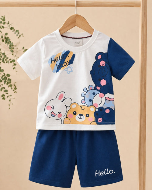 Baby Soft Cotton Baby Wear T-Shirt & Shorts Set