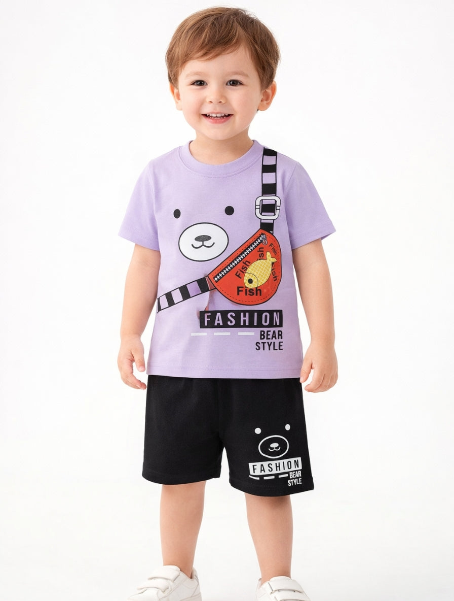 Bear Bag T-Shirt and Short Set