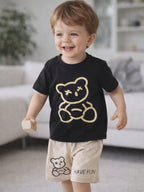 Happy Bear Cotton Set ( Shorts + T-shirt )