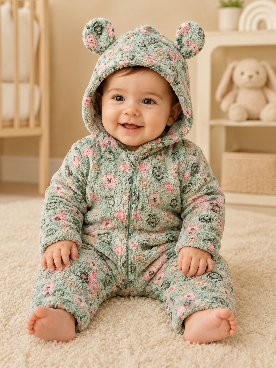 Double-Layer Fleece Winter Baby Romper Fo New Born Baby