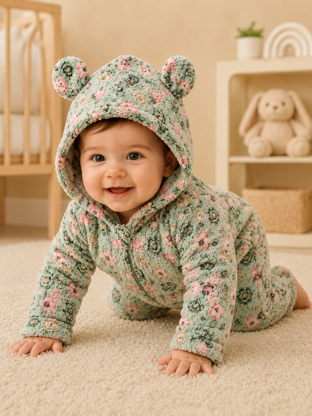 Double-Layer Fleece Winter Baby Romper Fo New Born Baby
