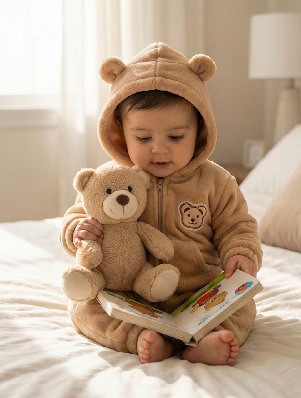 Bear & Bloom – Soft Flannel Teddy Set