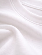 Kids White Cotton T-Shirt with Penguin Print for Boys & Girls