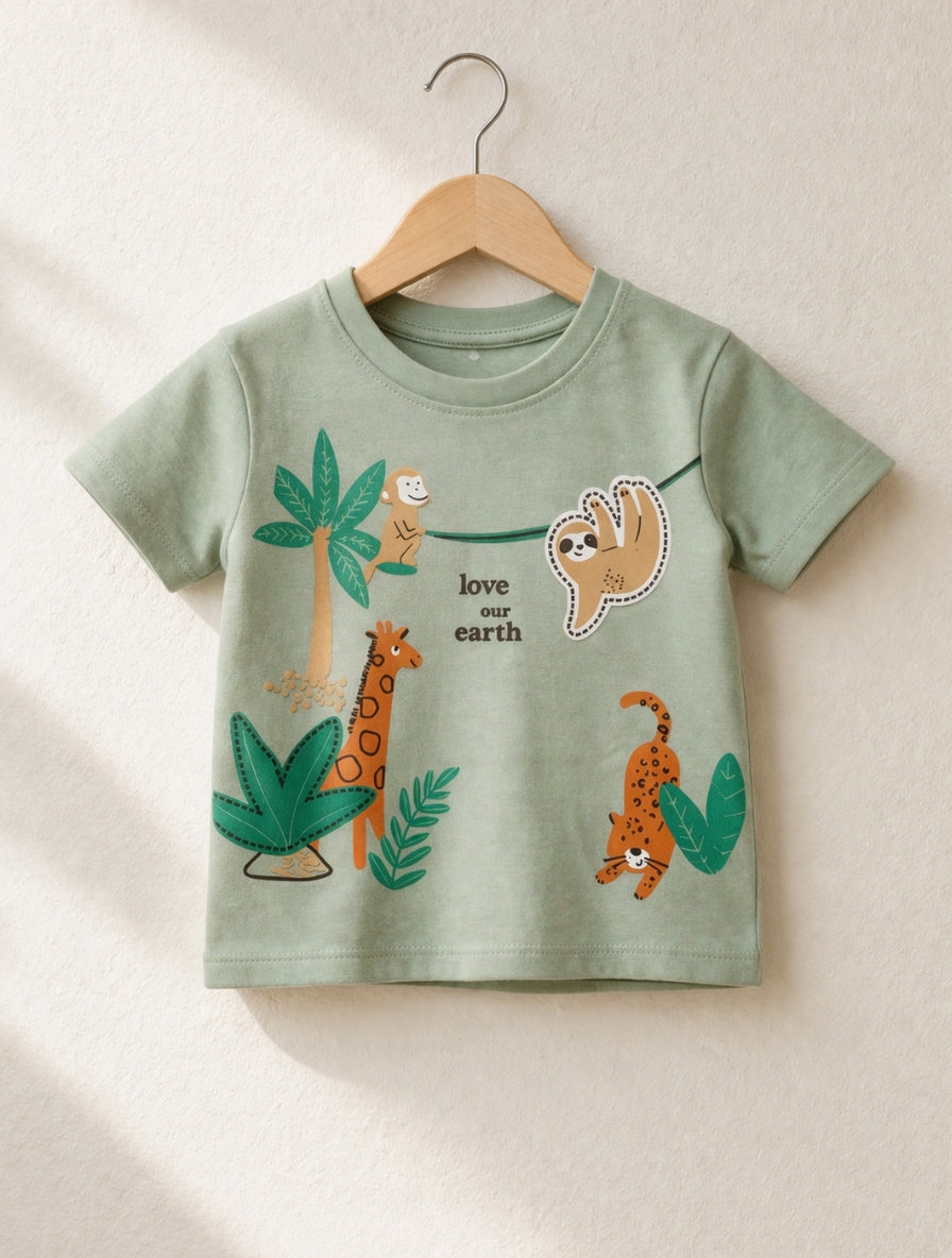 Jungle Joy Soft Kids Cotton Tee