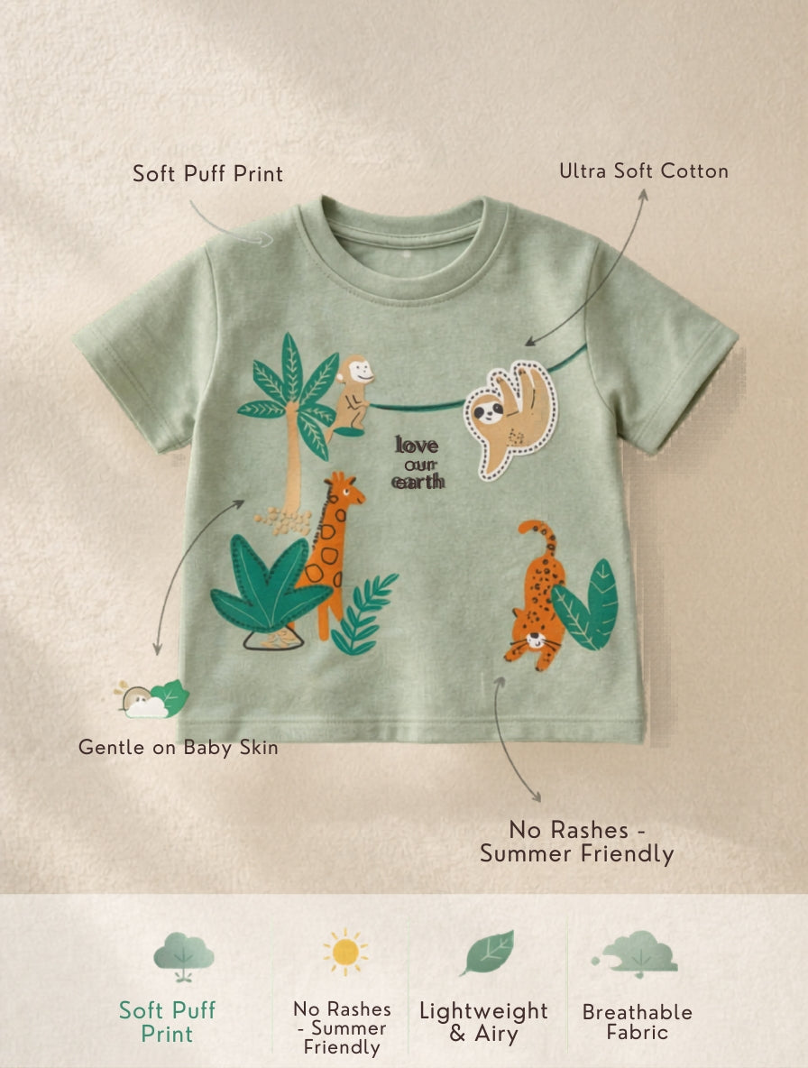 Jungle Joy Soft Kids Cotton Tee