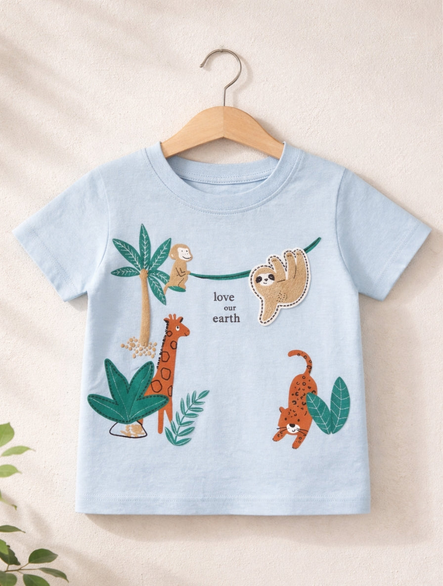 Jungle Joy Soft Kids Cotton Tee