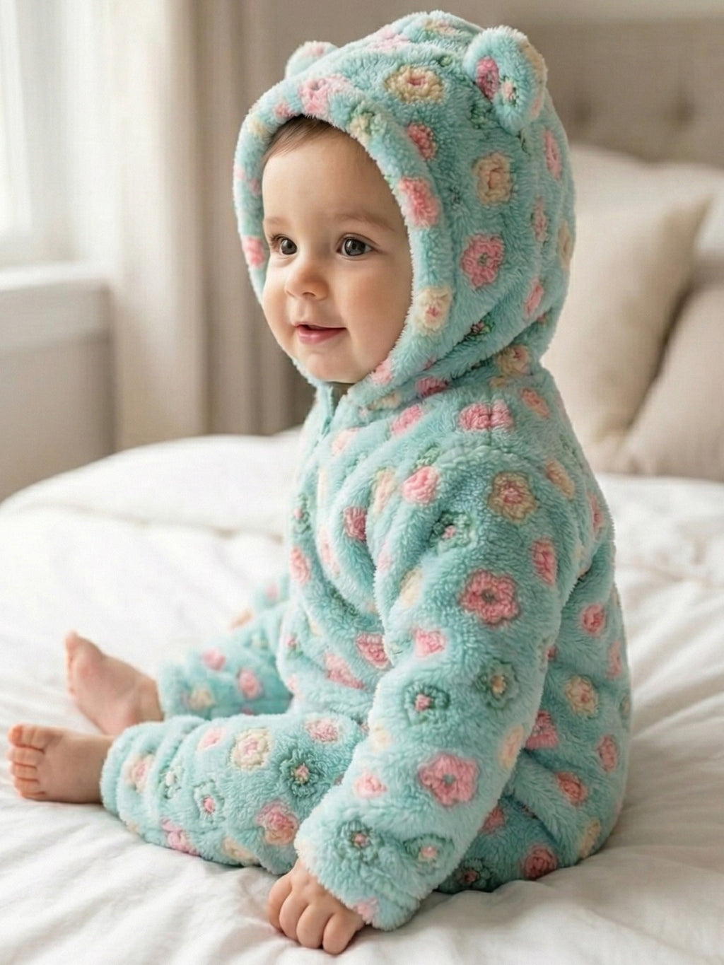 Double-Layer Fleece Winter Baby Romper Fo New Born Baby