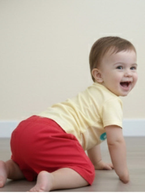 Baby Dinos Print Cotton Set (T-Shirt & Shorts) – Soft Summer Outfit