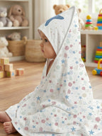 Baby Snuggle Hooded Towel Cum Blanket For Bath & Sleep Wrap
