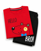 Soft Cotton Bear Printed Baby Wear T-Shirt & Shorts Set