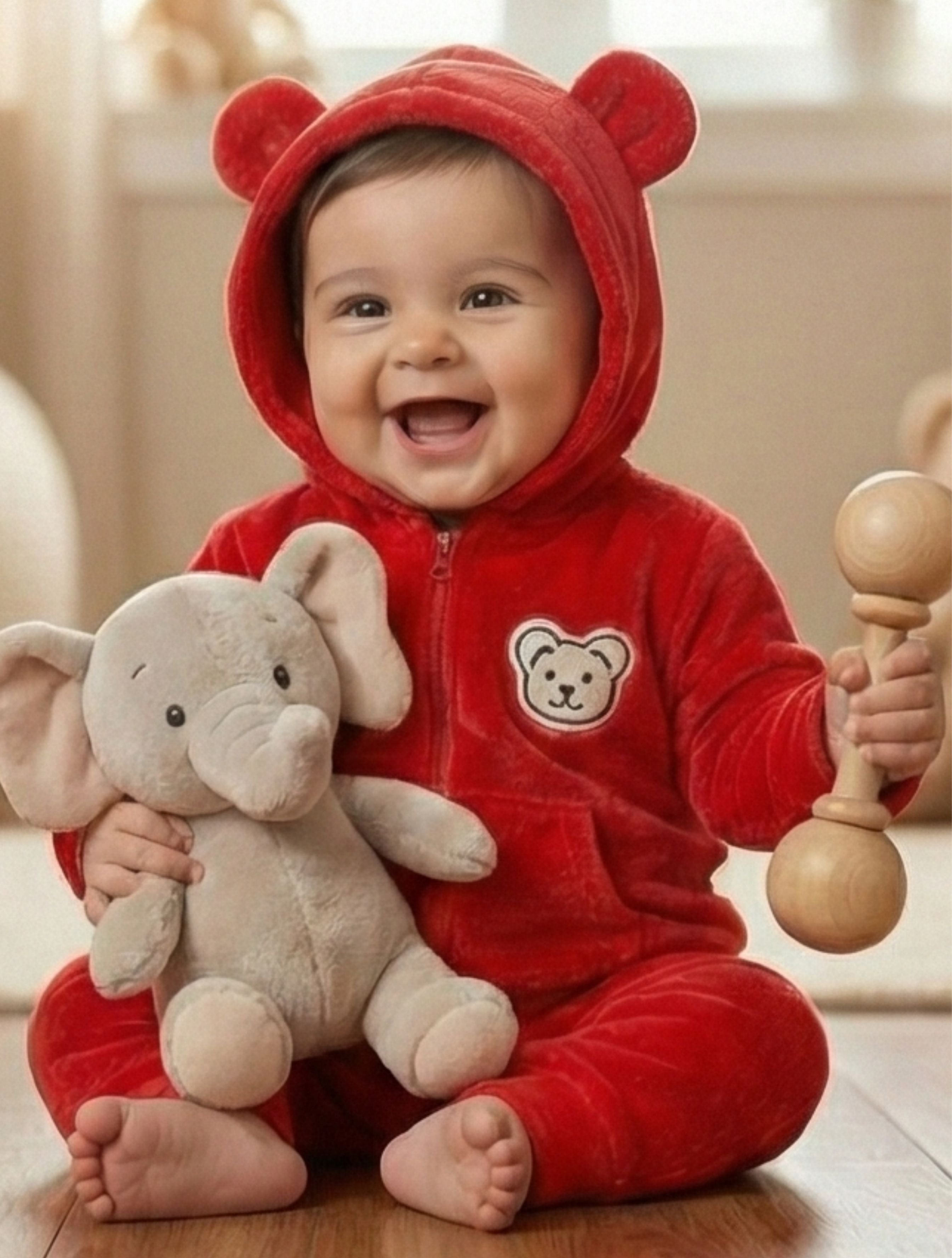 Bear & Bloom – Soft Flannel Teddy Set