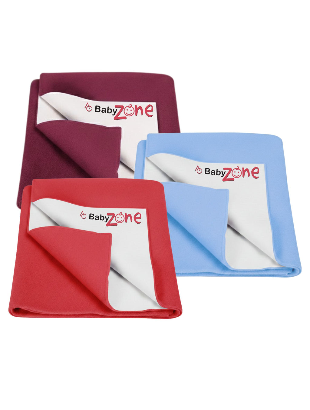 BabyZone Dry Sheet ( Pack Of 3 ) – Waterproof, Soft Cotton, Reusable