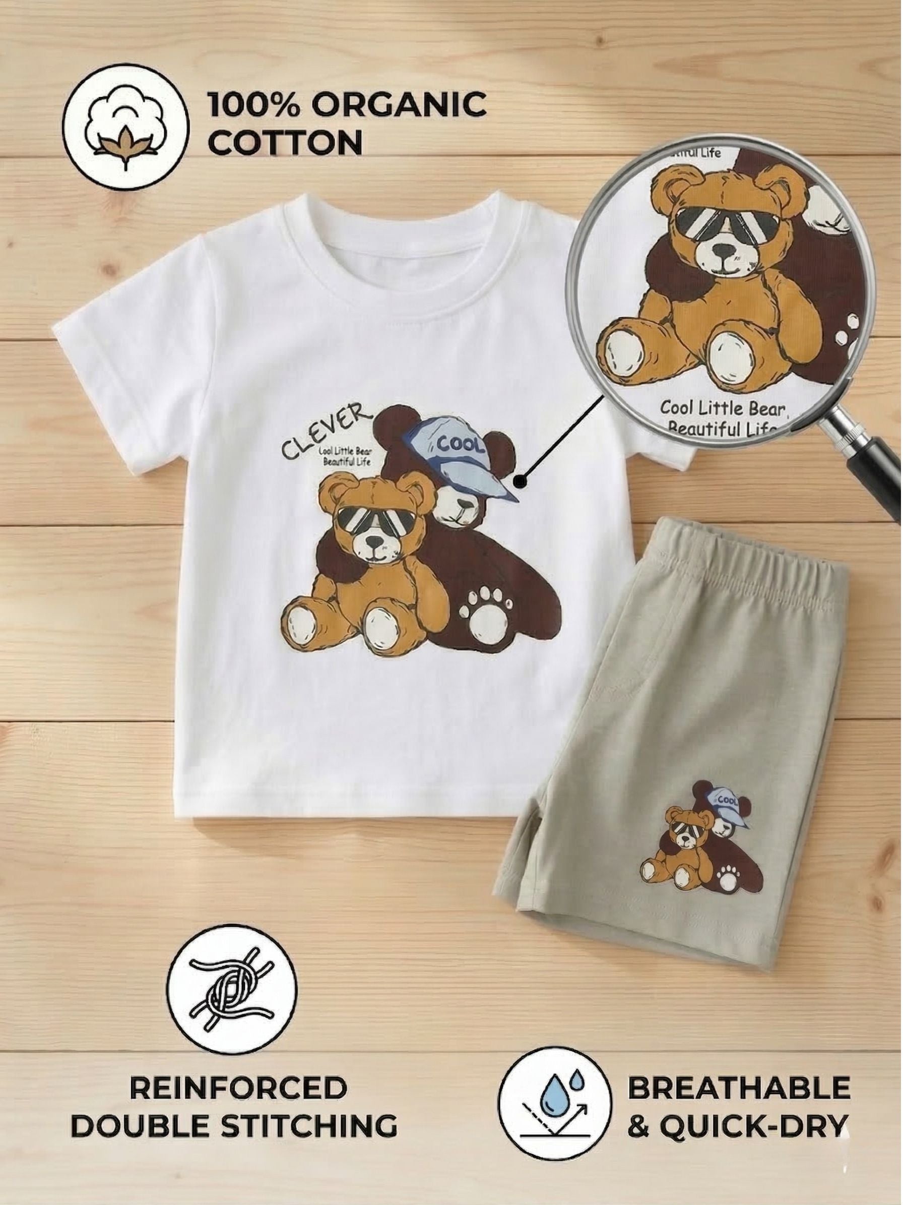 Cool Bear Cotton Set ( Shorts + T-shirts )