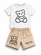 Happy Bear Cotton Set ( Shorts + T-shirt )