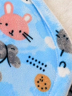 Soft Plush Hooded Printed Swaddle for Newborns