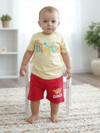 Baby Dinos Print Cotton Set (T-Shirt & Shorts) – Soft Summer Outfit