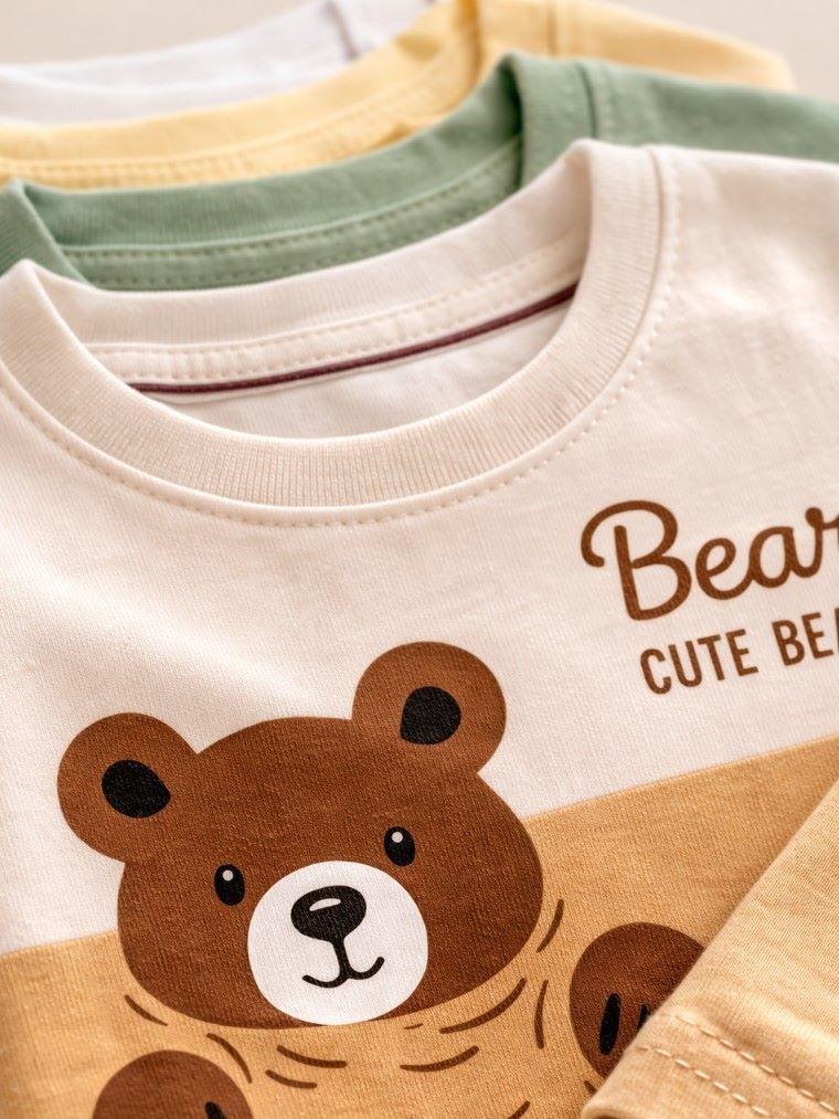 Cute Cartoon Baby T-Shirts Set (Pack of 5)