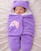 Printed Cotton Hooded Swaddle for New Born