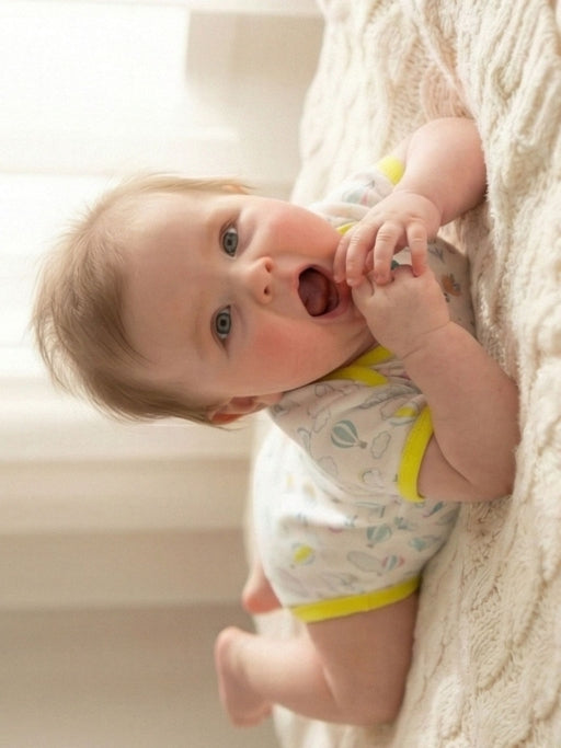 Kucci Short-Sleeve, Printed and Plain Rompers (Pack of 3) (Green)