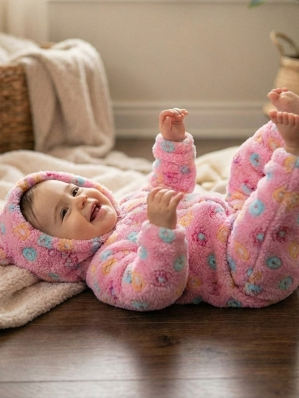 Double-Layer Fleece Winter Baby Romper Fo New Born Baby