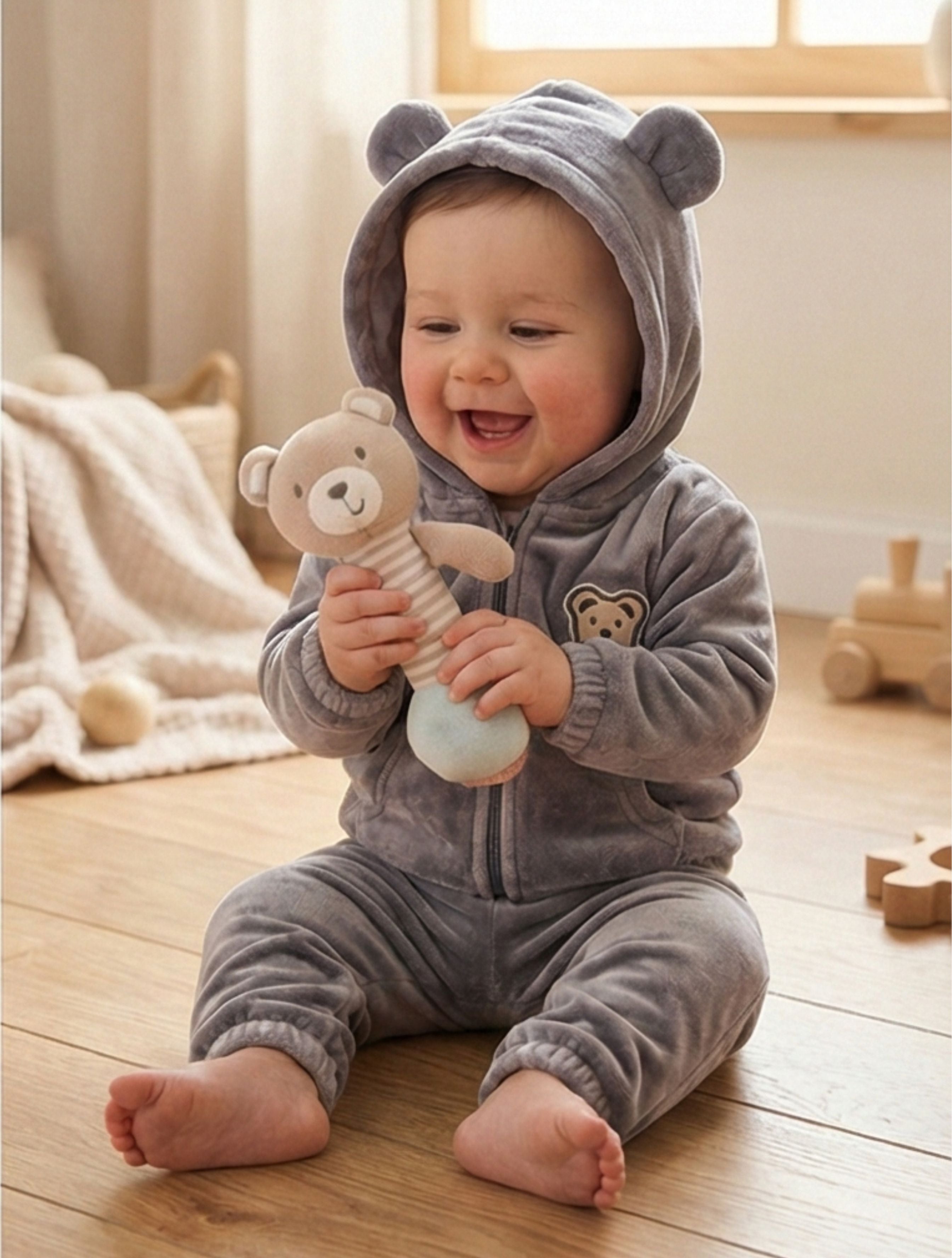 Bear & Bloom – Soft Flannel Teddy Set
