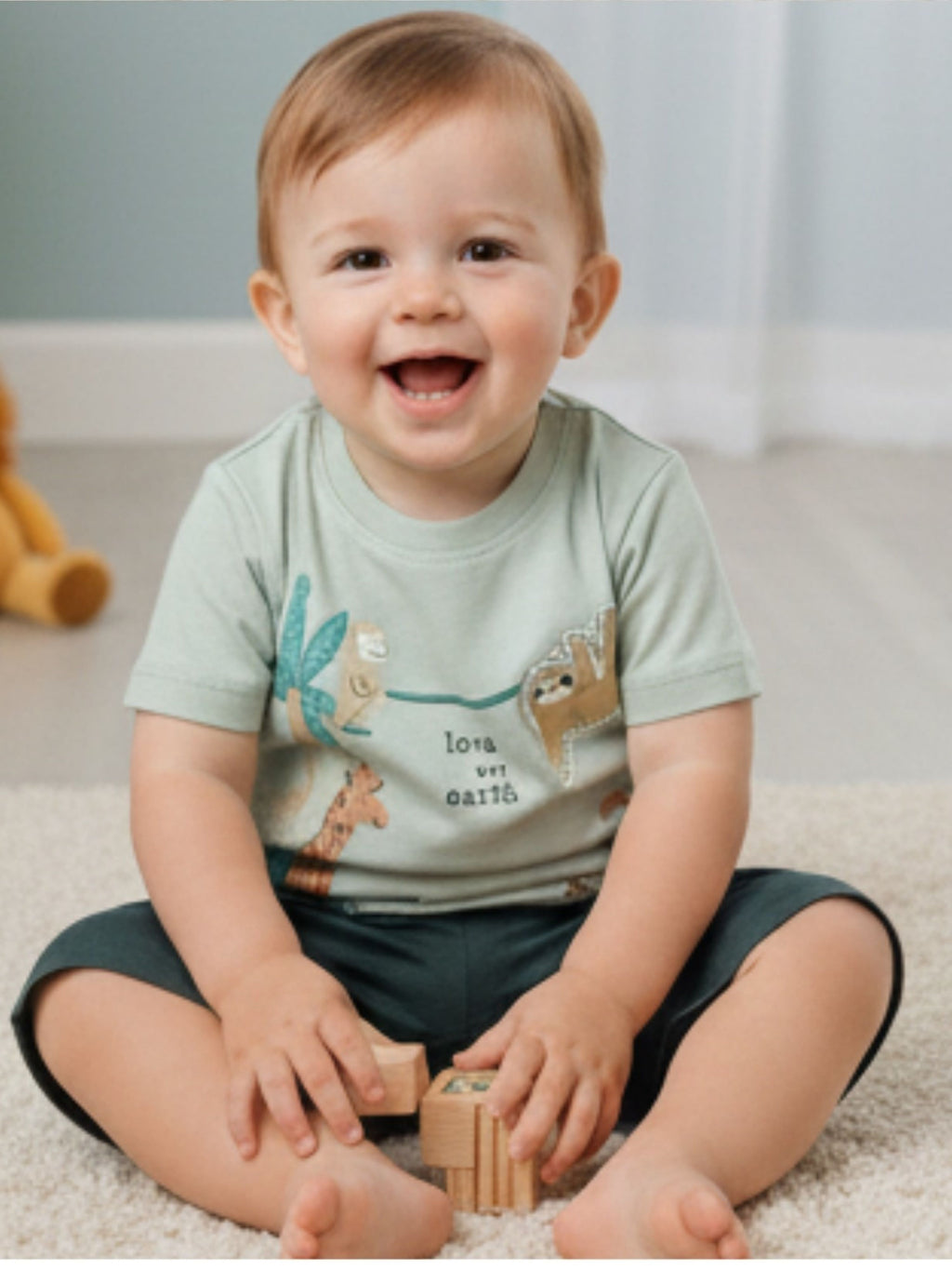 Printed Cotton T-Shirt & Shorts Co-Ord Set – Soft Summer Outfit For Baby