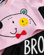 Soft Cotton Bear Printed Baby Wear T-Shirt & Shorts Set