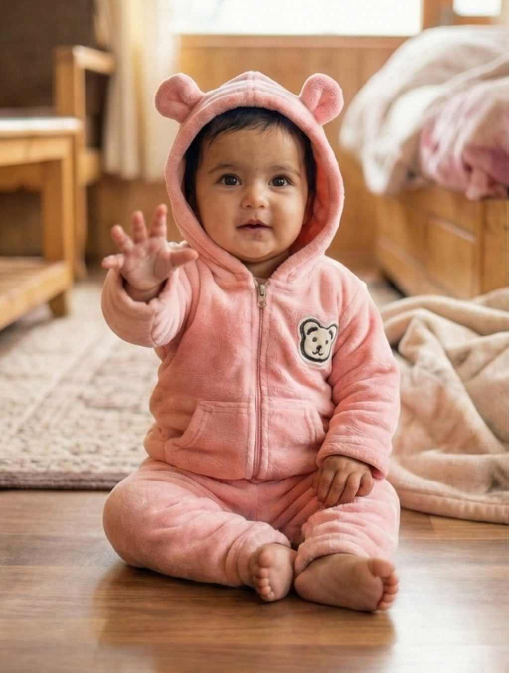 Bear & Bloom – Soft Flannel Teddy Set