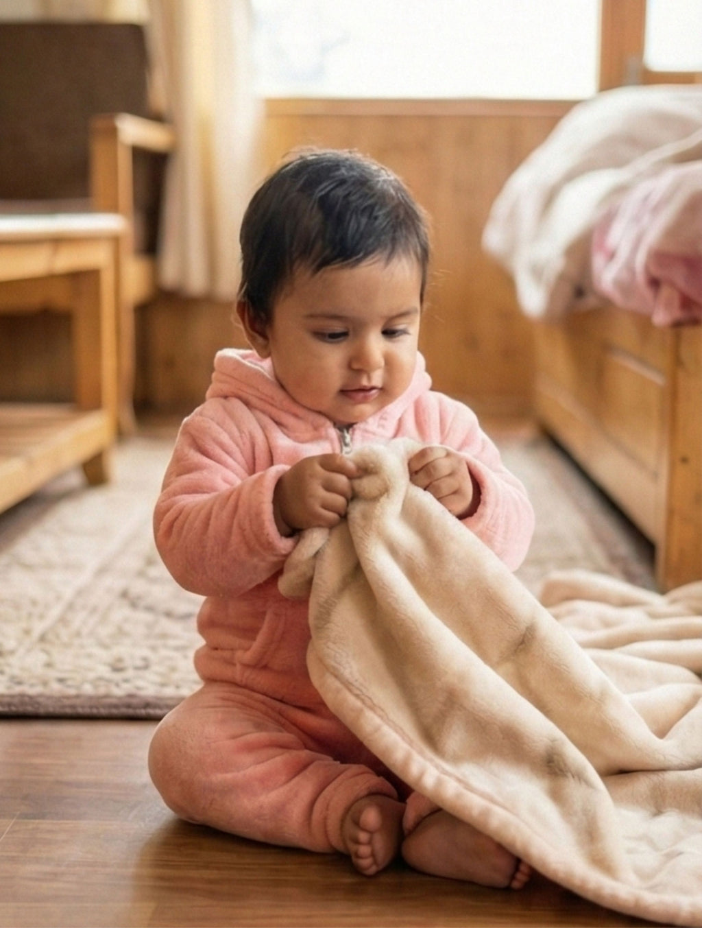 Bear & Bloom – Soft Flannel Teddy Set