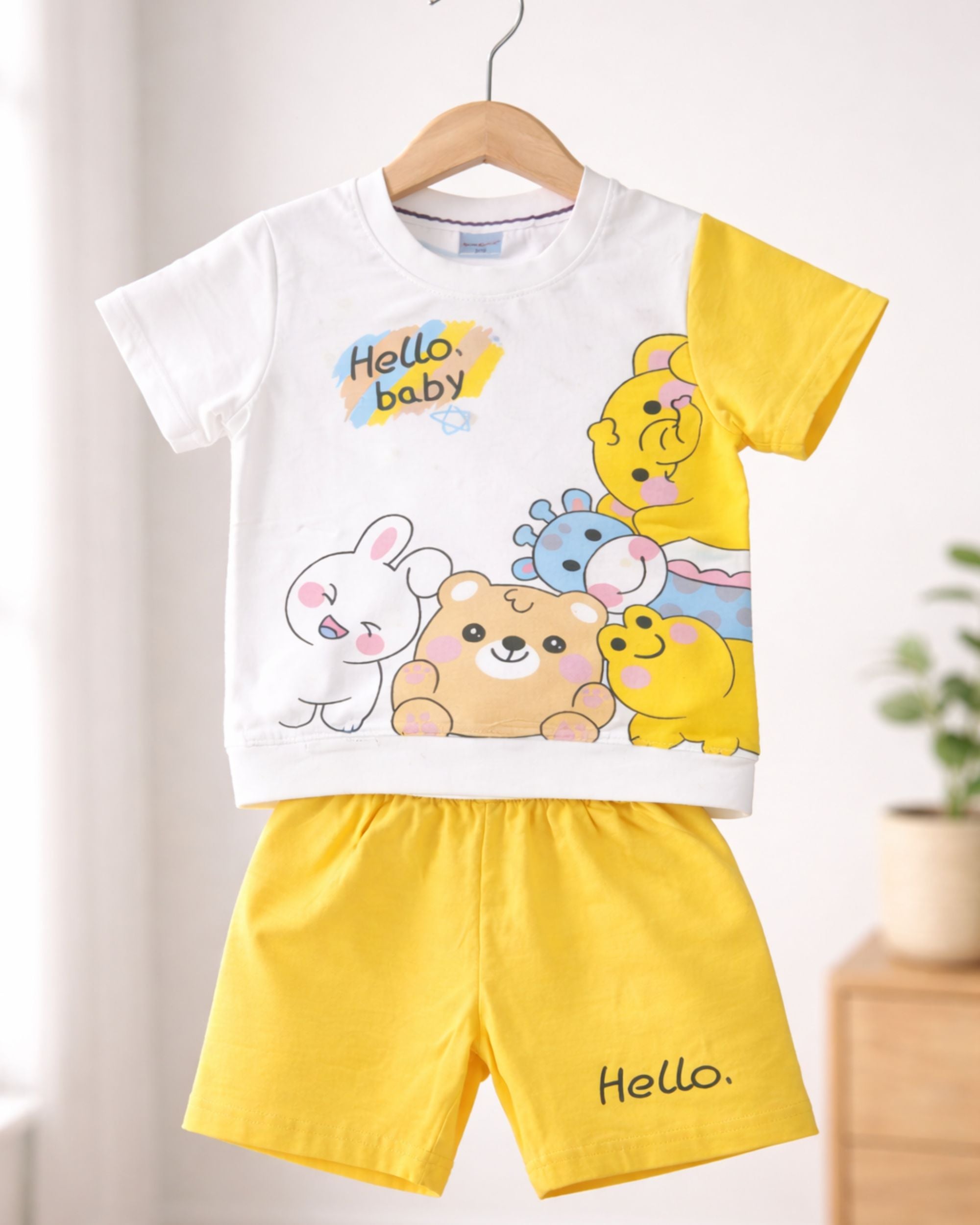 Baby Soft Cotton Baby Wear T-Shirt & Shorts Set