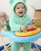 BabyZone Cozy Bear Hooded Plush Baby Romper