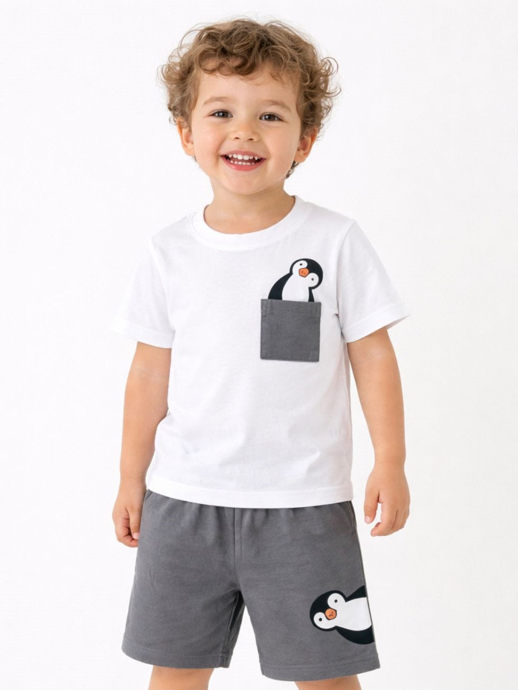Peek-a-Boo Penguin™ Baby Cotton Set