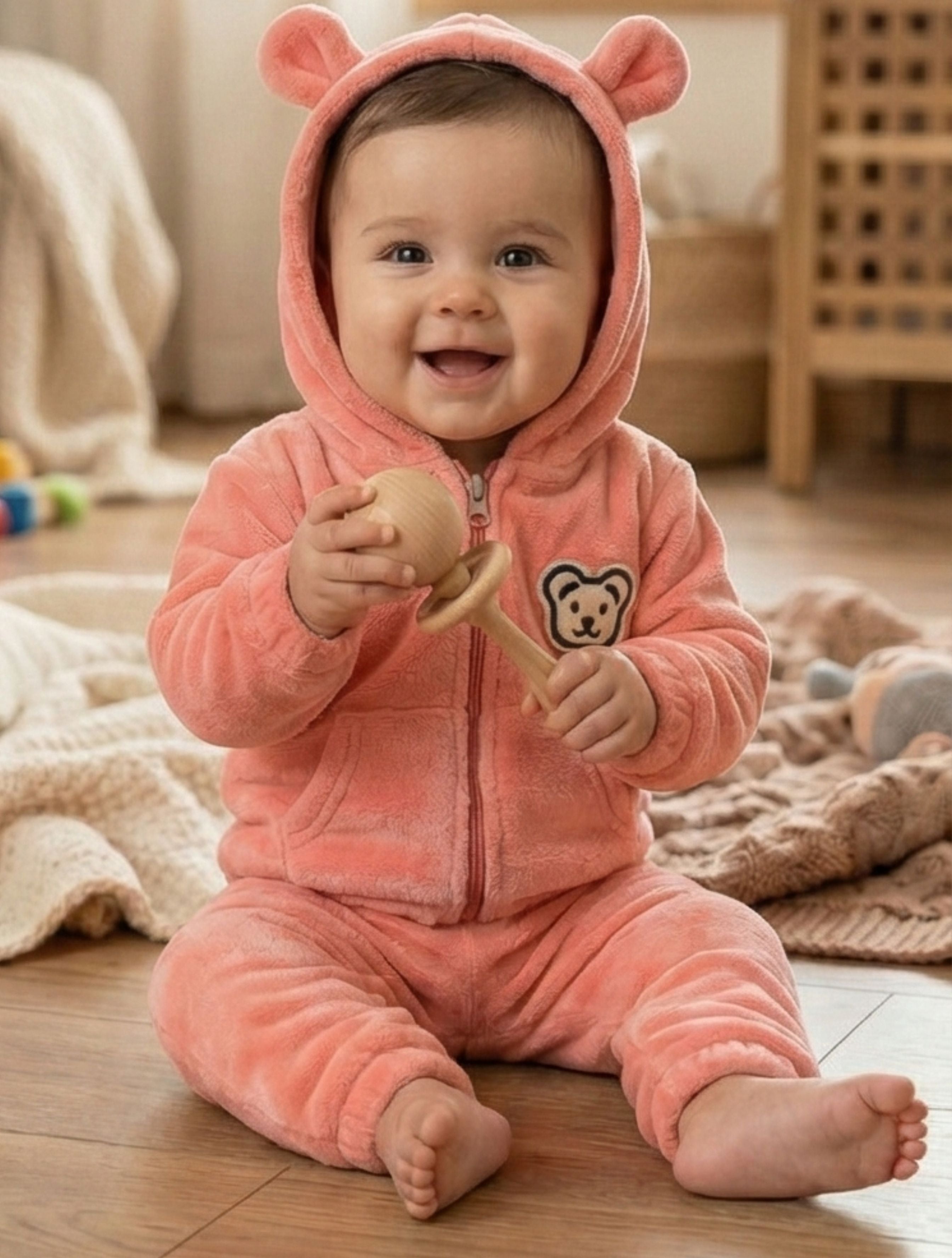 Bear & Bloom – Soft Flannel Teddy Set