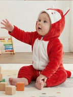 Little Fox Plush Hooded Baby Romper