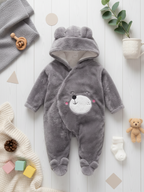 Babyzone Cozybear Fleece Printed Snowsuit