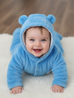 Babyzone Cozybear Fleece Printed Snowsuit