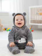 Babyzone Cozybear Fleece Printed Snowsuit