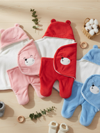 Cozy Cotton Hooded Baby Blanket for New Born