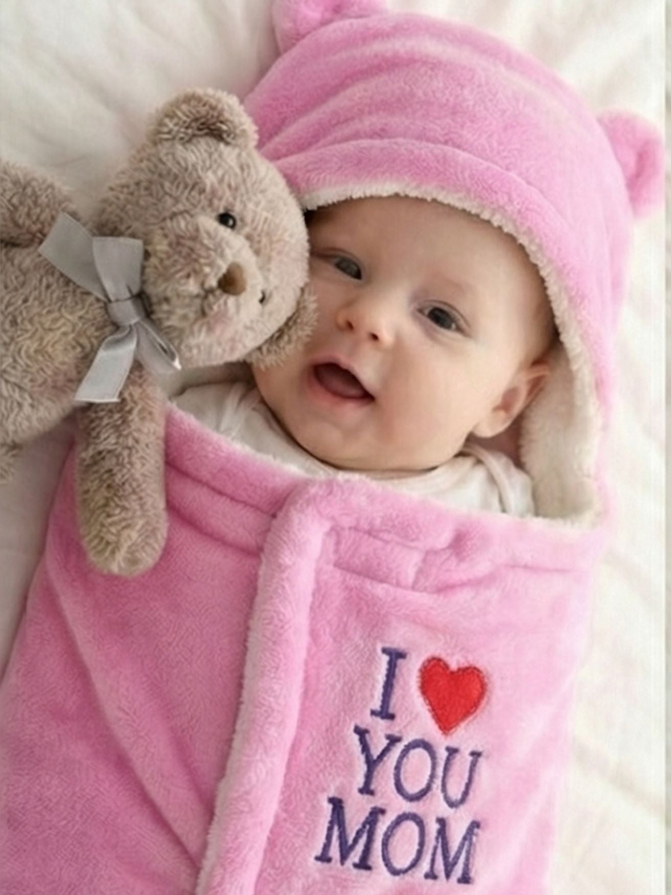 Cozy Cotton Hooded Swaddle for New Born - Feels Like Moms Hug